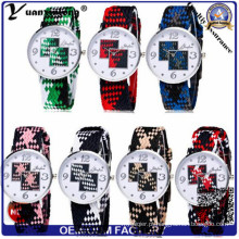 As senhoras de nylon do relógio do projeto Yxl-203 novo vestem relógios de pulso tecidos do relógio do bracelete de Nato